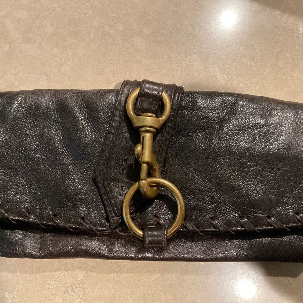 Morgan Oakley Leather Clutch